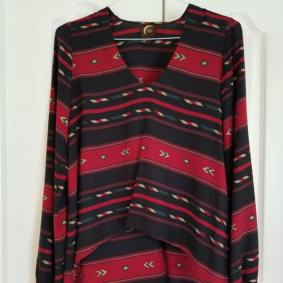 Planet Blue - Blu Moon Najavo Blouse Tencel/Tribal - Picture 3 of 8